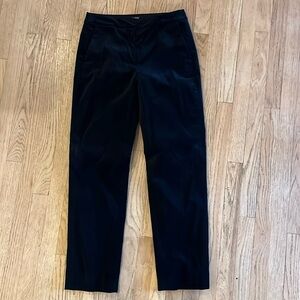 J Crew Kate black velvet pants size 4